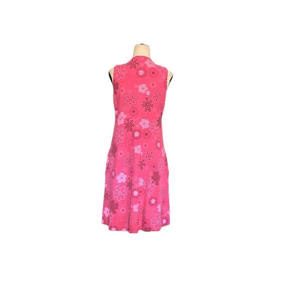 Fresh Produce Pink Tank Dress Retro Floral Print Pockets USA Made Women’s Small - Picture 2 of 7